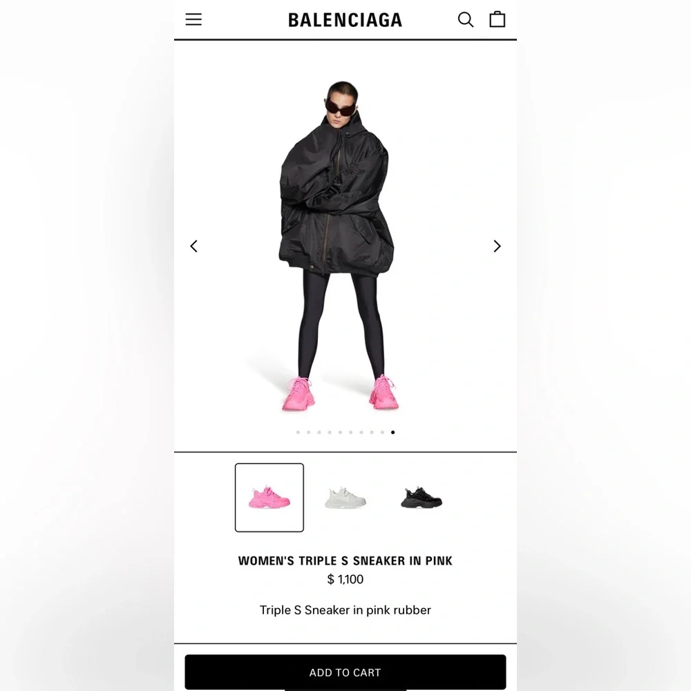 Barbie Pink BALENCIAGA Triple S - Shiny Latex Pink Rubber - Size EUR 36 / Size 6 - Picture 14 of 15